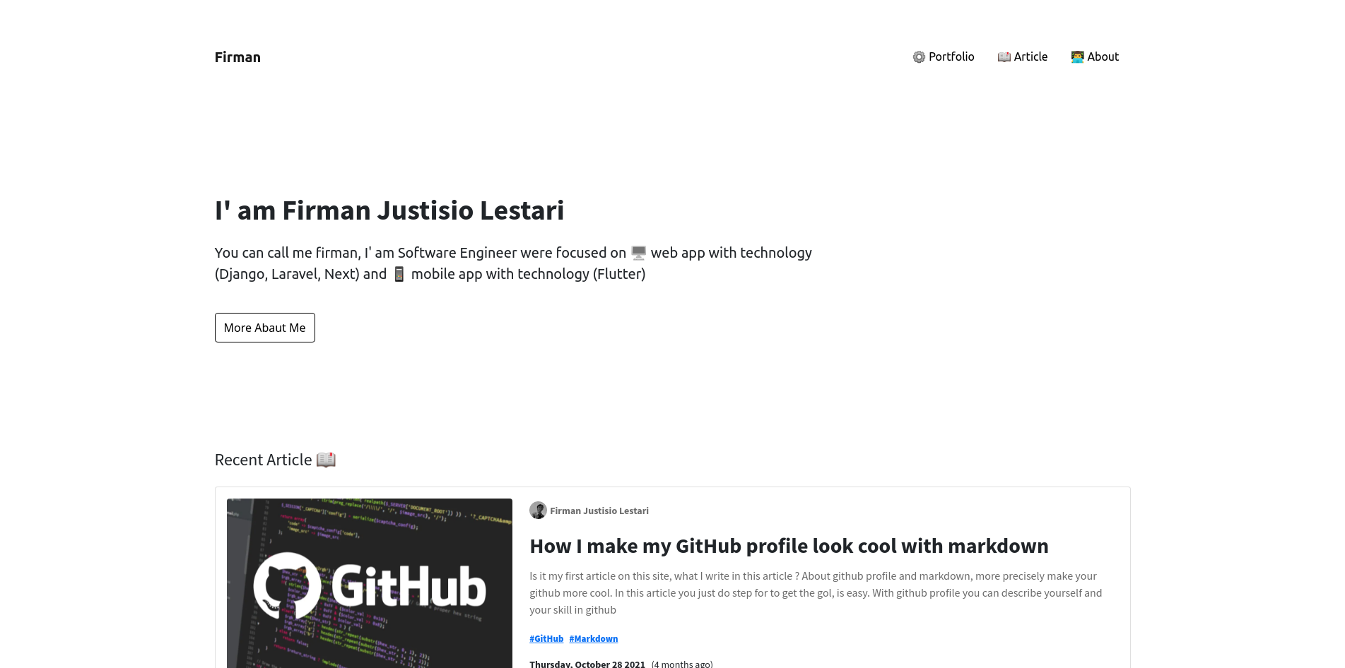 How I Make my GitHub Profile Look Cool With Markdown | Firman